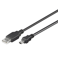 Goobay USB-A í Mini-B kapall 2m, grár - image 2 [d6e1e3d719]