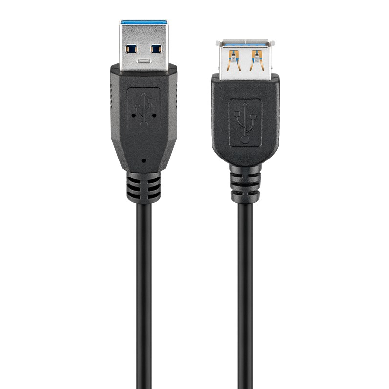 Goobay USB3.0 A-A framlengingarkapall, 5m, svartur - image 2 [66756313d8]