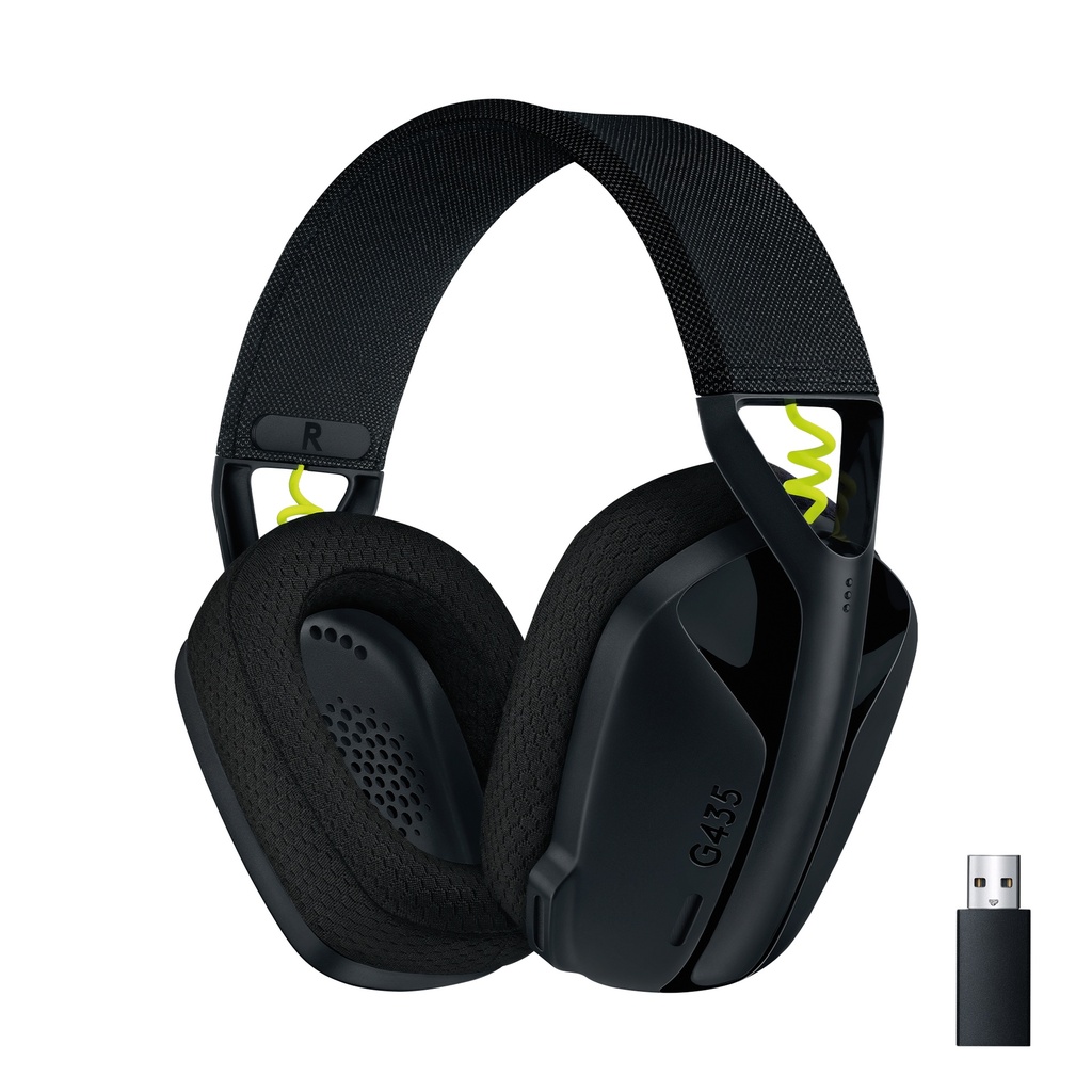 Logitech G435 LightSpeed þráðlaus leikjaheyrnartól, svört - image 2 [31747ebd37]