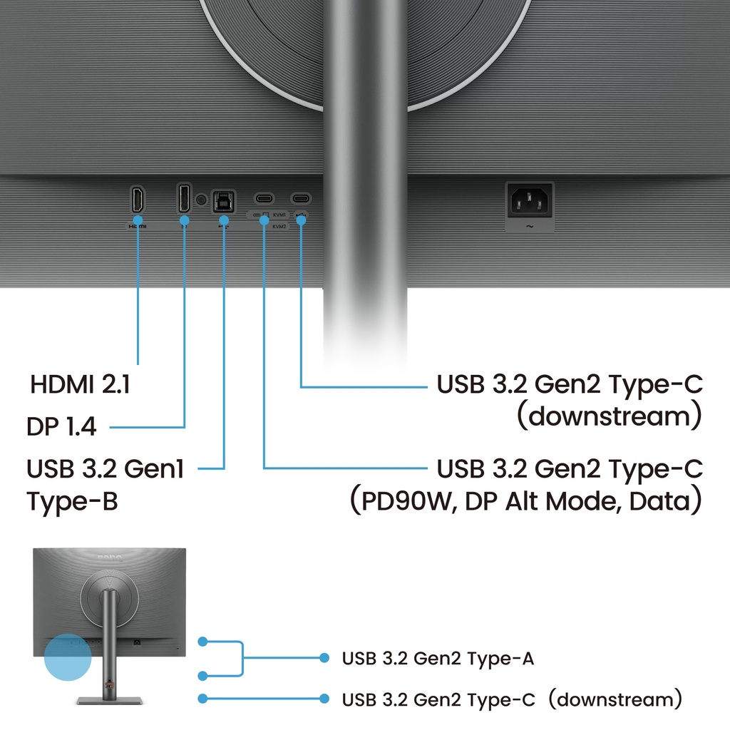 BenQ RD280UG 28" UHD+ IPS 120Hz Programming USB-C dokkuskjár 90W, m. MoonHalo lýsingu - image 20 [181470c0fc]