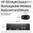 HP 725 þráðlaust BT lyklaborð og mús, íslenskt - image 10 [5a62cbe577]