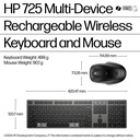 HP 725 þráðlaust BT lyklaborð og mús, íslenskt - image 11 [710dfbe9f6]