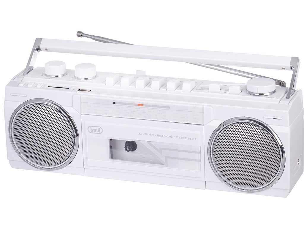 Trevi RR 501 Bluetooth kasettuferðahátalari, Hvítur - image 2 [ca40bc295c]