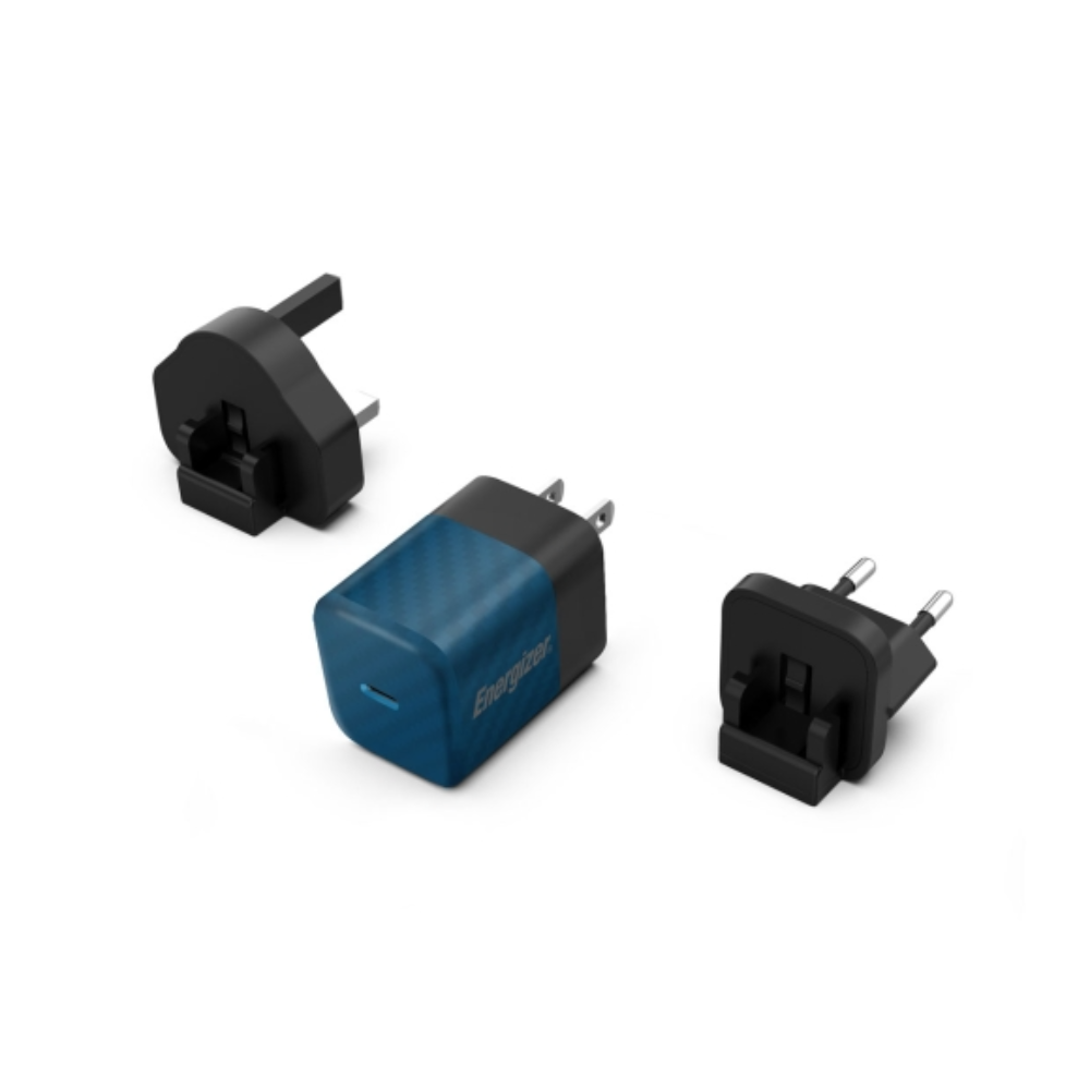 20W Energizer Universal USB-C PD GaN EU/UK/US ferðahleðslutæki, blátt - image 3 [943a3c30fe]