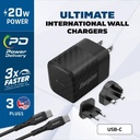 20W Energizer USB-C PD GaN EU/UK/US ferðahleðslutæki með USB-C kapli, svart - image 5 [db5958006d]