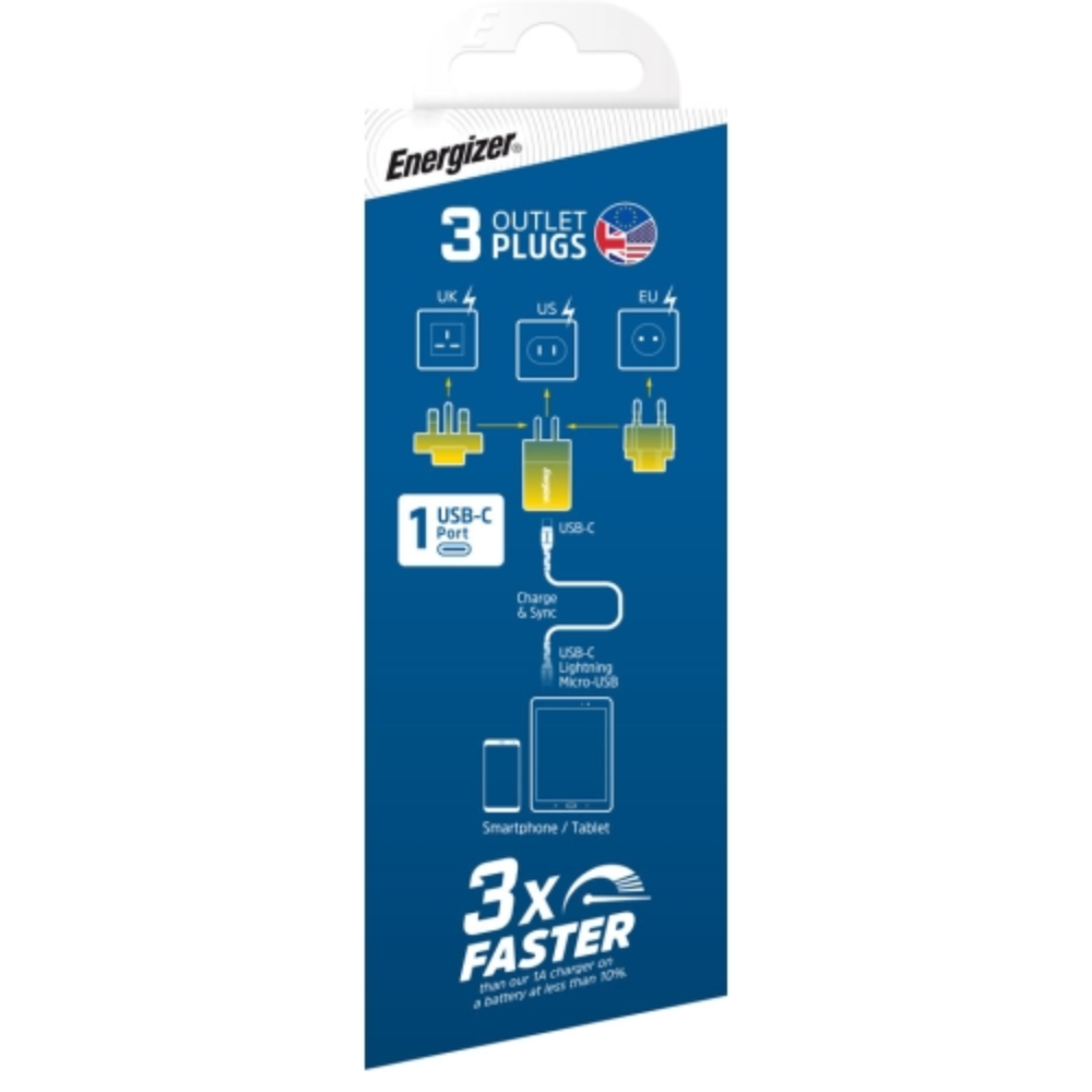 20W Energizer Universal USB-C PD GaN EU/UK/US ferðahleðslutæki, gyllt - image 6 [f000171c3d]