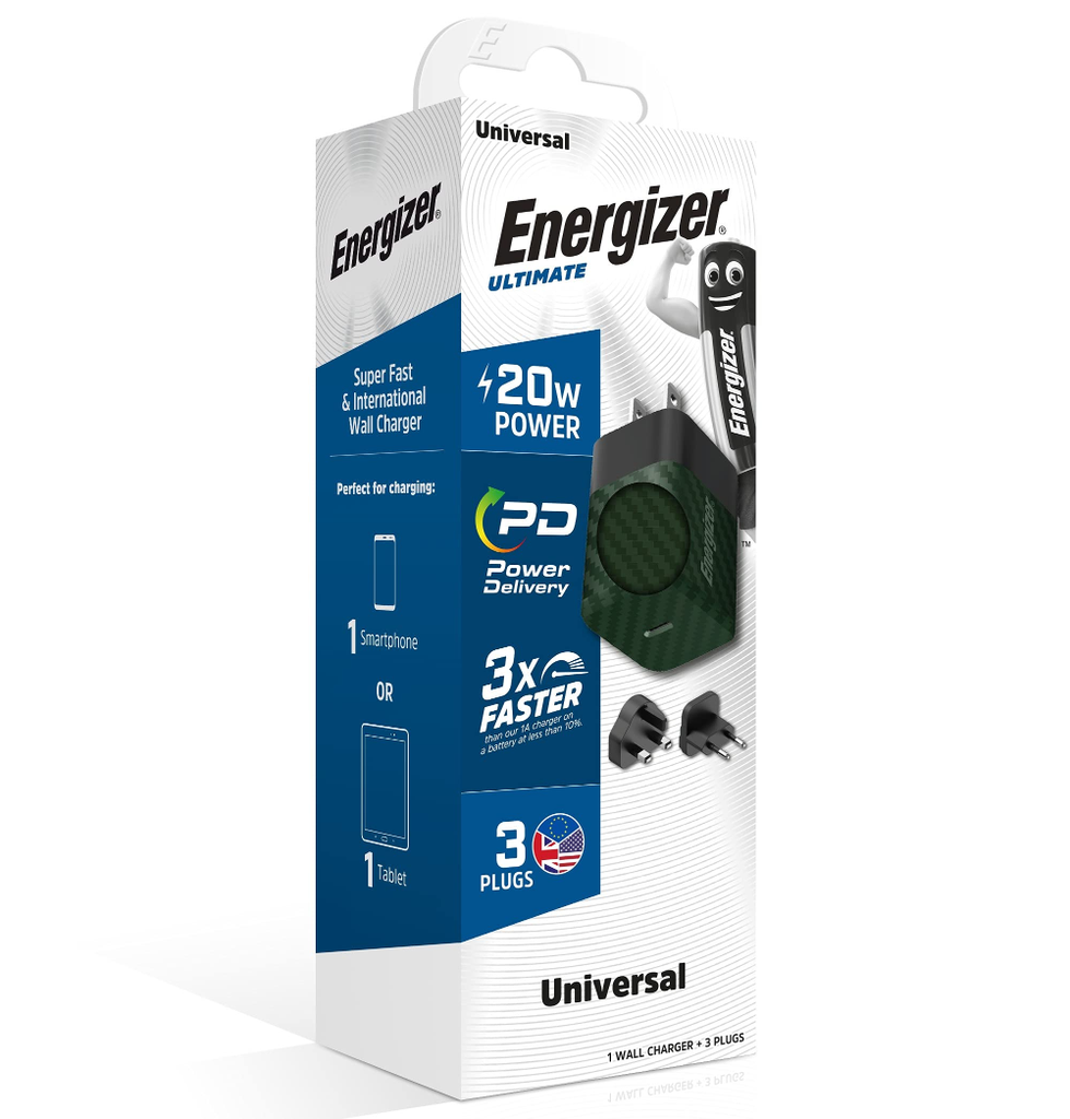 20W Energizer Universal USB-C PD GaN EU/UK/US ferðahleðslutæki, grænt - image 4 [56b6728607]