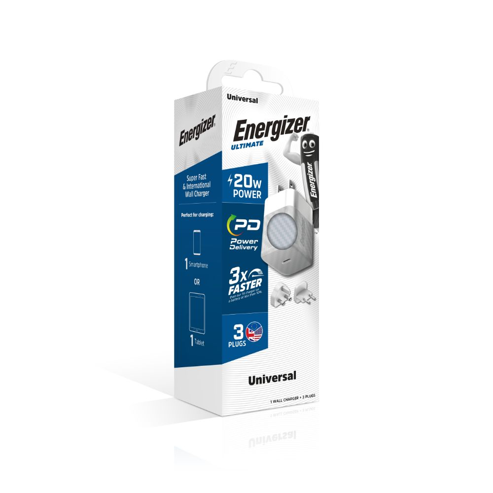 20W Energizer Universal USB-C PD GaN EU/UK/US ferðahleðslutæki, silfurlitað - image 6 [90d17602cb]