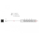 Delock Fjöltengi 4 x Schuko 230V með truflana síu og 3 x USB 1,5m - image 5 [18090ba46c]