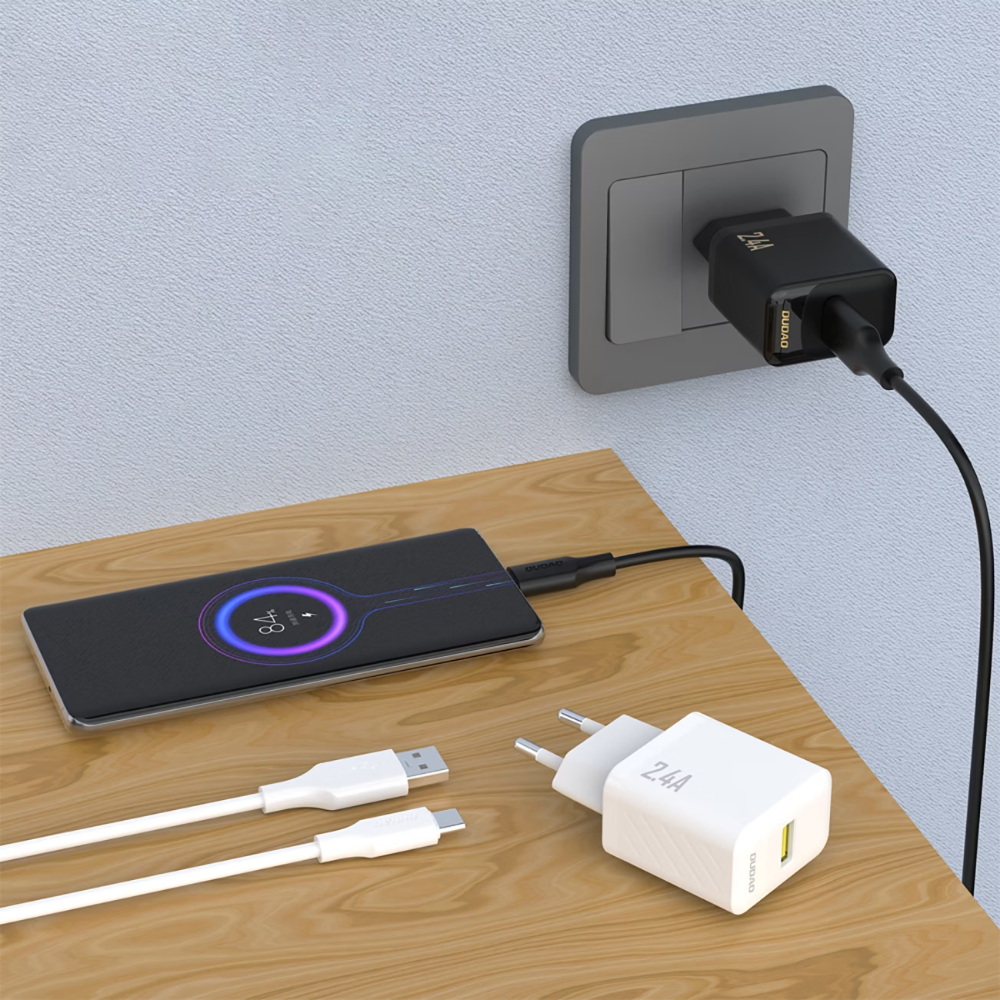 12W Dudao A23EU USB-A hleðslutæki, hvítt - image 4 [72fbf35cd6]