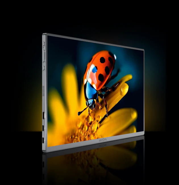 Arzopa 13,3" FHD OLED HDR10 USB-C ferðaskjár, innb. kickstand, grár - image 4 [f83609685c]