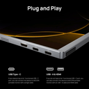 Arzopa 13,3" FHD OLED HDR10 USB-C ferðaskjár, innb. kickstand, grár - image 17 [49bb431f02]