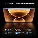 Arzopa 13,3" FHD OLED HDR10 USB-C ferðaskjár, innb. kickstand, grár - image 20 [3376b61a39]
