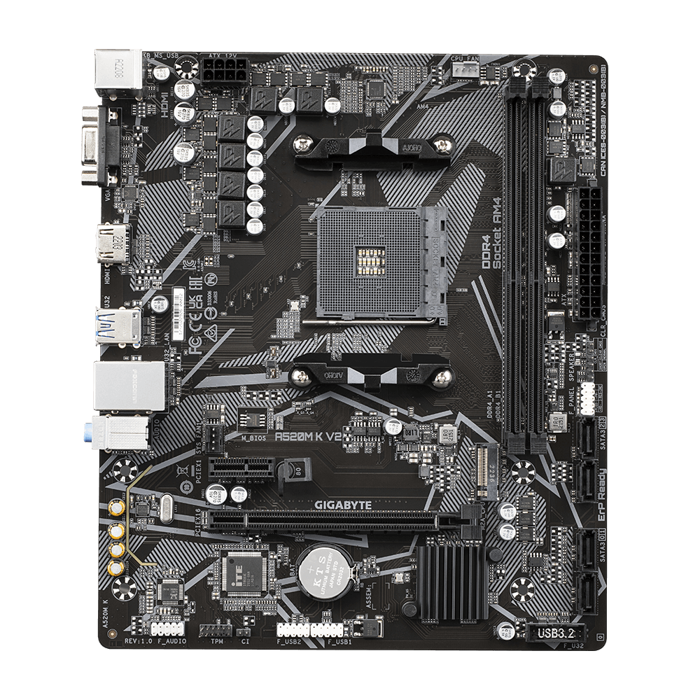 Gigabyte A520M K V2 DDR4 mATX móðurborð - image 3 [7c81e4aabe]