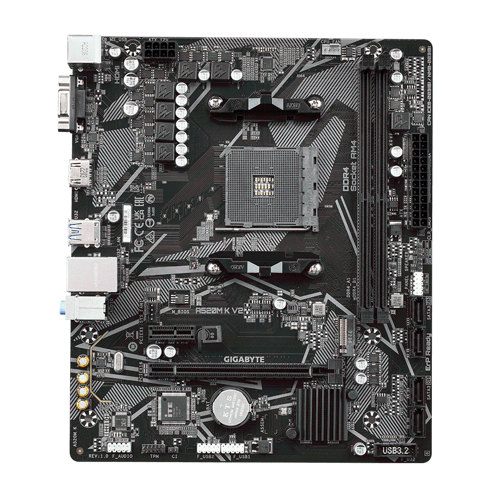 Gigabyte A520M K V2 DDR4 mATX móðurborð - image 4 [389173381f]