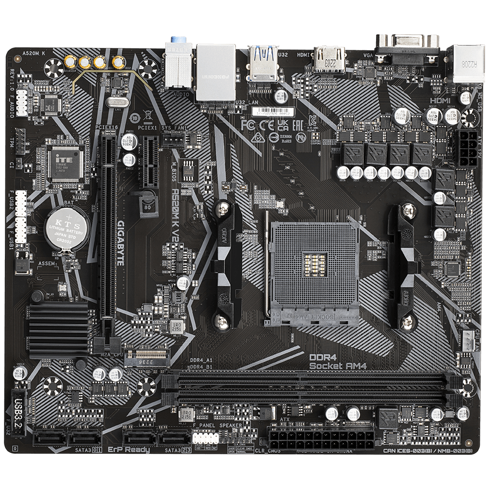 Gigabyte A520M K V2 DDR4 mATX móðurborð - image 7 [4594f7c03a]