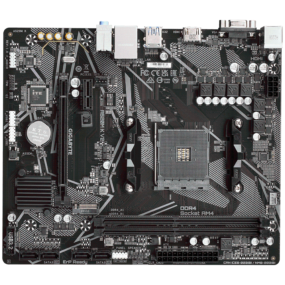 Gigabyte A520M K V2 DDR4 mATX móðurborð - image 8 [d00b1a78e0]