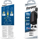 65W Energizer 1x USB-C, 1x USB-A PD GaN EU/UK/US ferðahleðslutæki með USB-C kapli, svart - image 5 [f686761831]