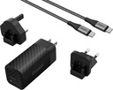 90W Energizer 1x USB-C, 1x USB-A PD GaN EU/UK/US ferðahleðslutæki með USB-C kapli, svart - image 2 [abfb3ab0d7]