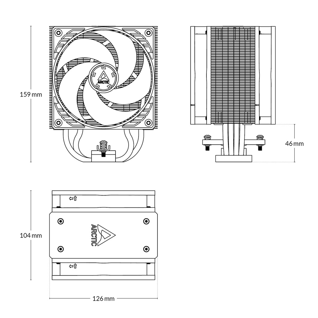 Arctic Freezer 36 ARGB örgjörvakæling AMD / Intel, svört - image 17 [ef63dedd91]