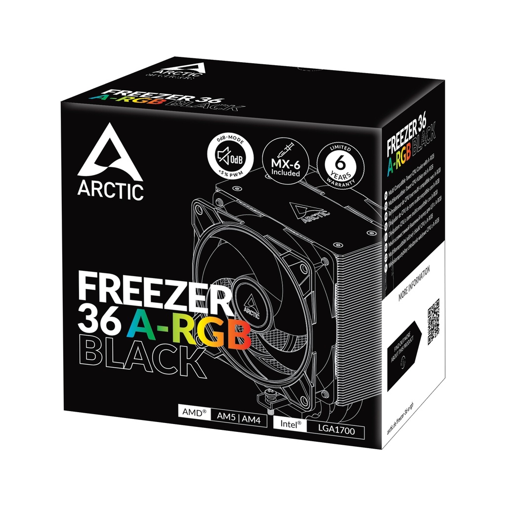 Arctic Freezer 36 ARGB örgjörvakæling AMD / Intel, svört - image 19 [ee6faec49d]