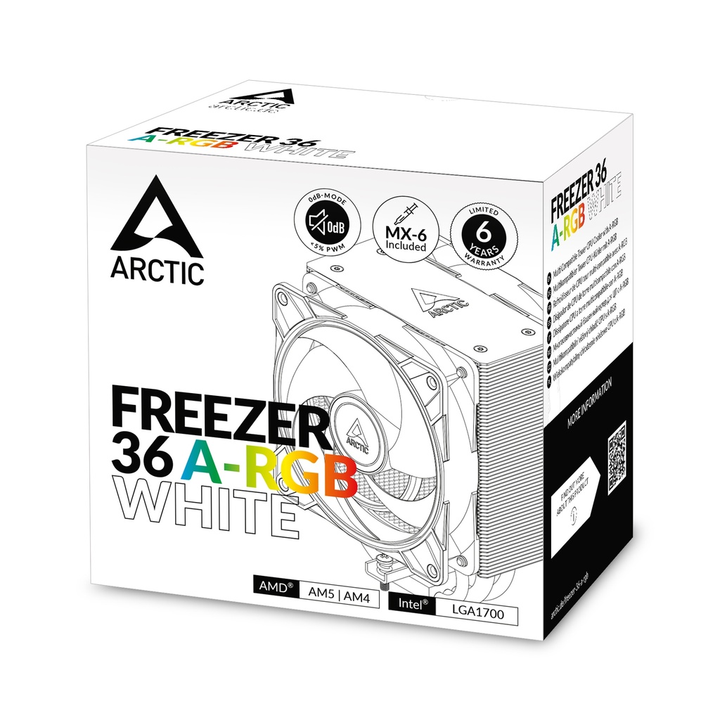 Arctic Freezer 36 ARGB örgjörvakæling AMD / Intel, hvít - image 17 [3a1f40dde6]