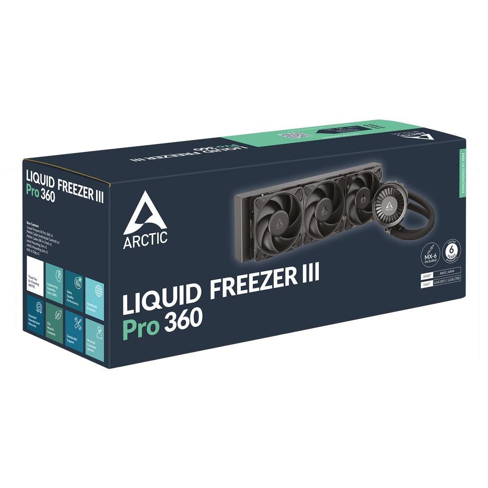 Arctic Liquid Freezer III Pro 360mm AIO vatnskæling AMD / Intel, svört - image 9 [ba6d37020f]
