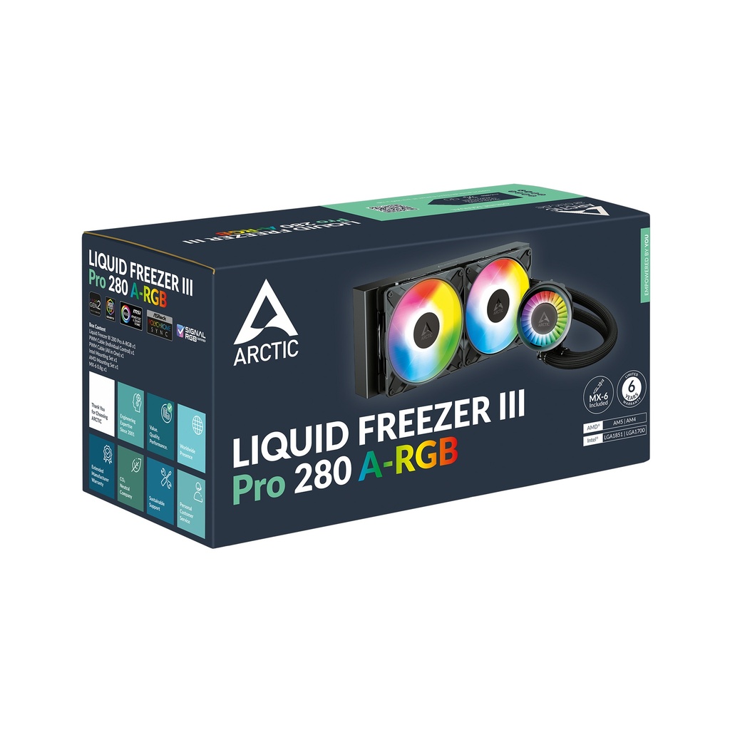 Arctic Liquid Freezer III Pro 280mm A-RGB AIO vatnskæling AMD / Intel, svört - image 11 [48fc5616c2]