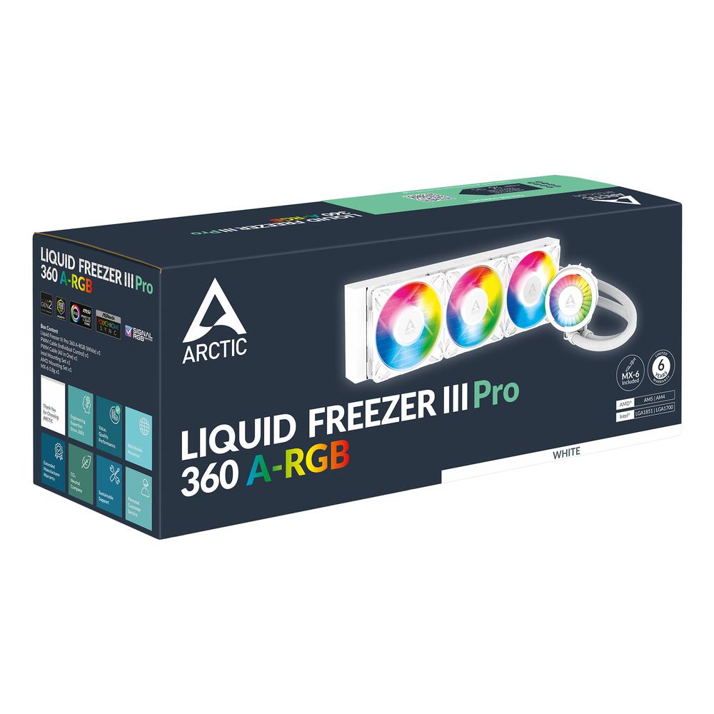 Arctic Liquid Freezer III Pro 360mm A-RGB AIO vatnskæling AMD / Intel, hvít - image 12 [15b2e42779]
