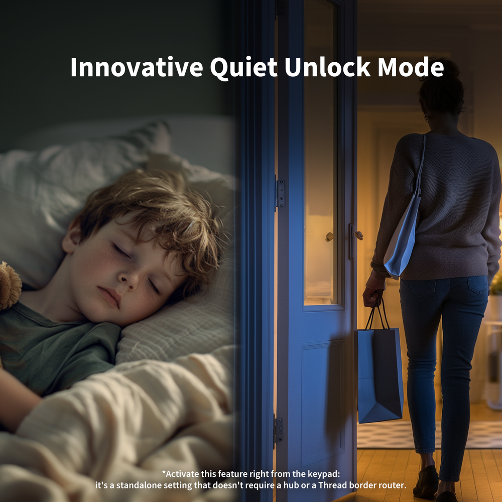 Aqara Smart Lock U200 Kit, Retrofit snjalllás, talnaborð, fingrafaraskanni, NFC lykill, svartur - image 17 [1a7895b825]