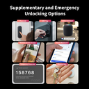 Aqara Smart Lock U200 Kit, Retrofit snjalllás, talnaborð, fingrafaraskanni, NFC lykill, silfur - image 8 [e7e50a521f]
