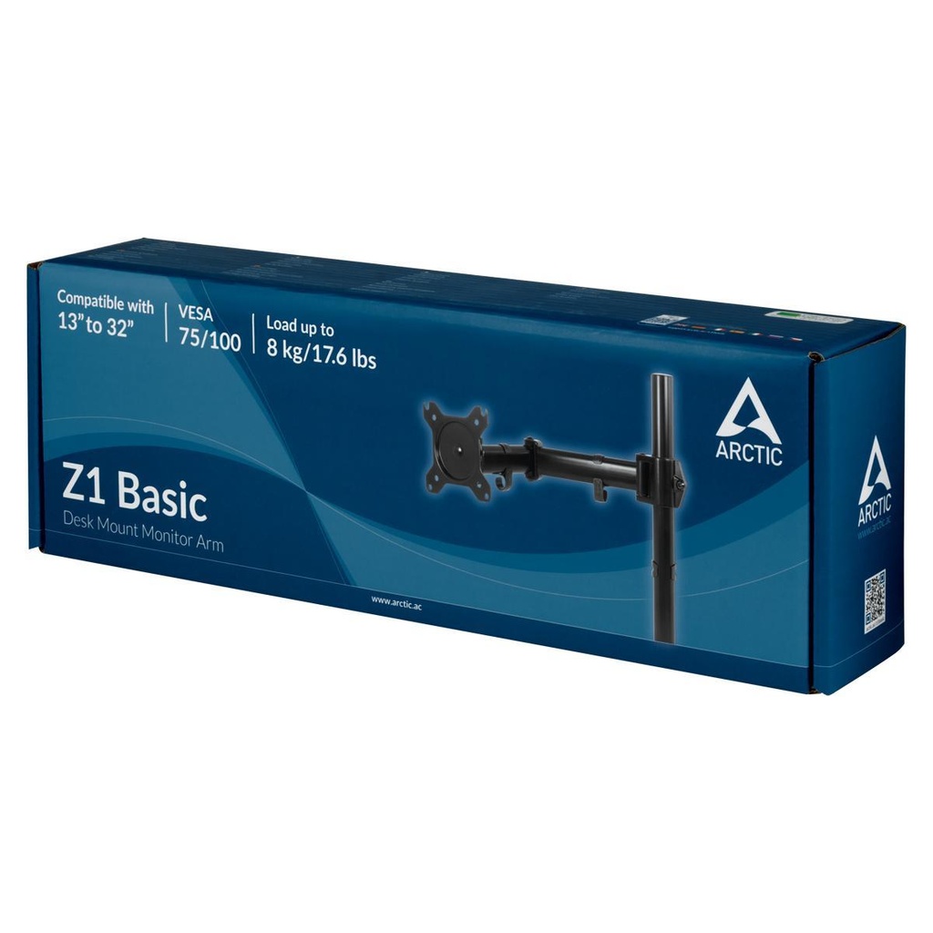 Arctic Z1 Basic skjáarmur fyrir tölvuskjá, svört - image 8 [94d399c093]