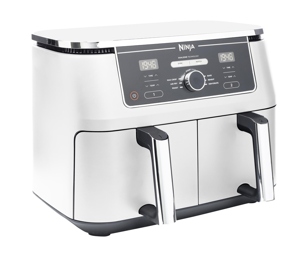 Ninja Foodi Max AF400EUWH 2x 4,75L tvöfaldur Air Fryer, FlexDrawer, 8 aðgerðir, 2470W, Hvítur - image 3 [45f5490979]
