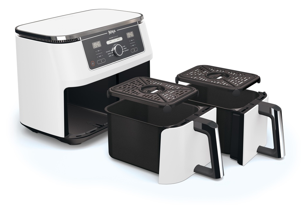 Ninja Foodi Max AF400EUWH 2x 4,75L tvöfaldur Air Fryer, FlexDrawer, 8 aðgerðir, 2470W, Hvítur - image 11 [5779a78f21]