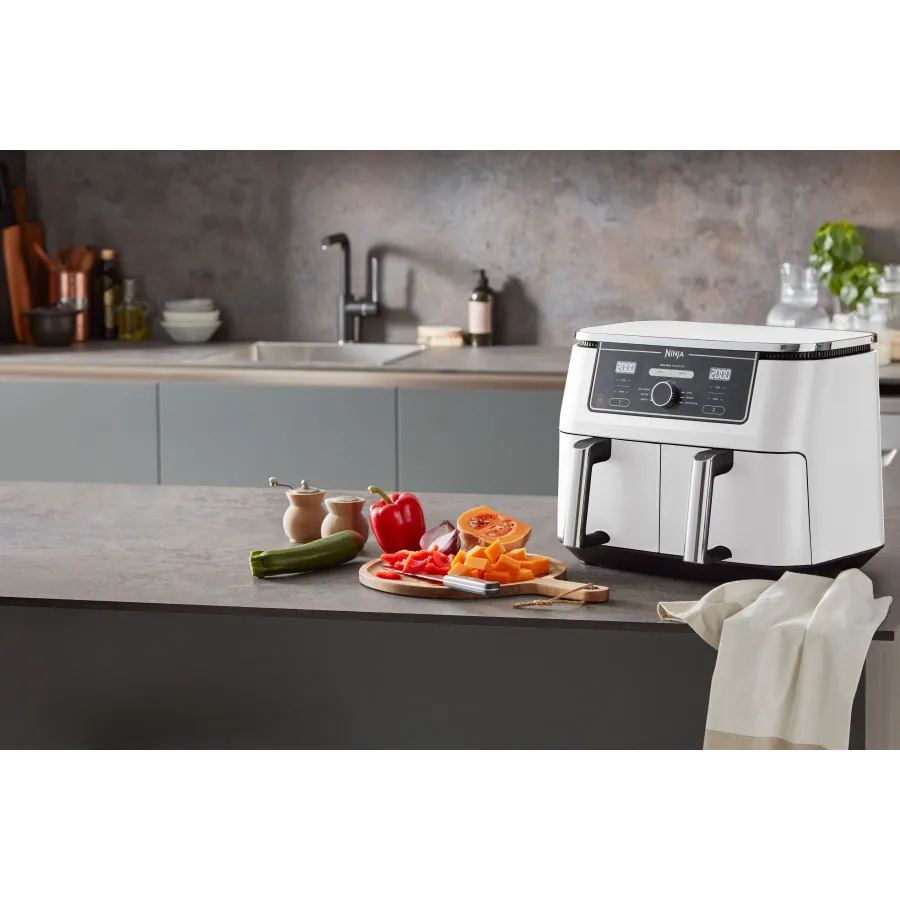 Ninja Foodi Max AF400EUWH 2x 4,75L tvöfaldur Air Fryer, FlexDrawer, 8 aðgerðir, 2470W, Hvítur - image 15 [9ed6fd1cd7]