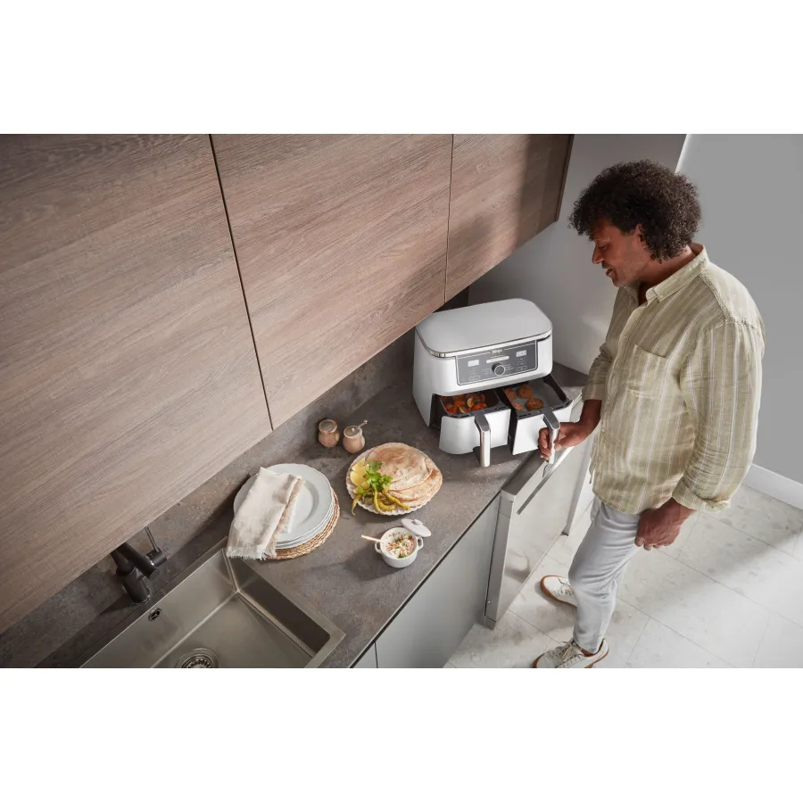 Ninja Foodi Max AF400EUWH 2x 4,75L tvöfaldur Air Fryer, FlexDrawer, 8 aðgerðir, 2470W, Hvítur - image 17 [76bac82ac0]