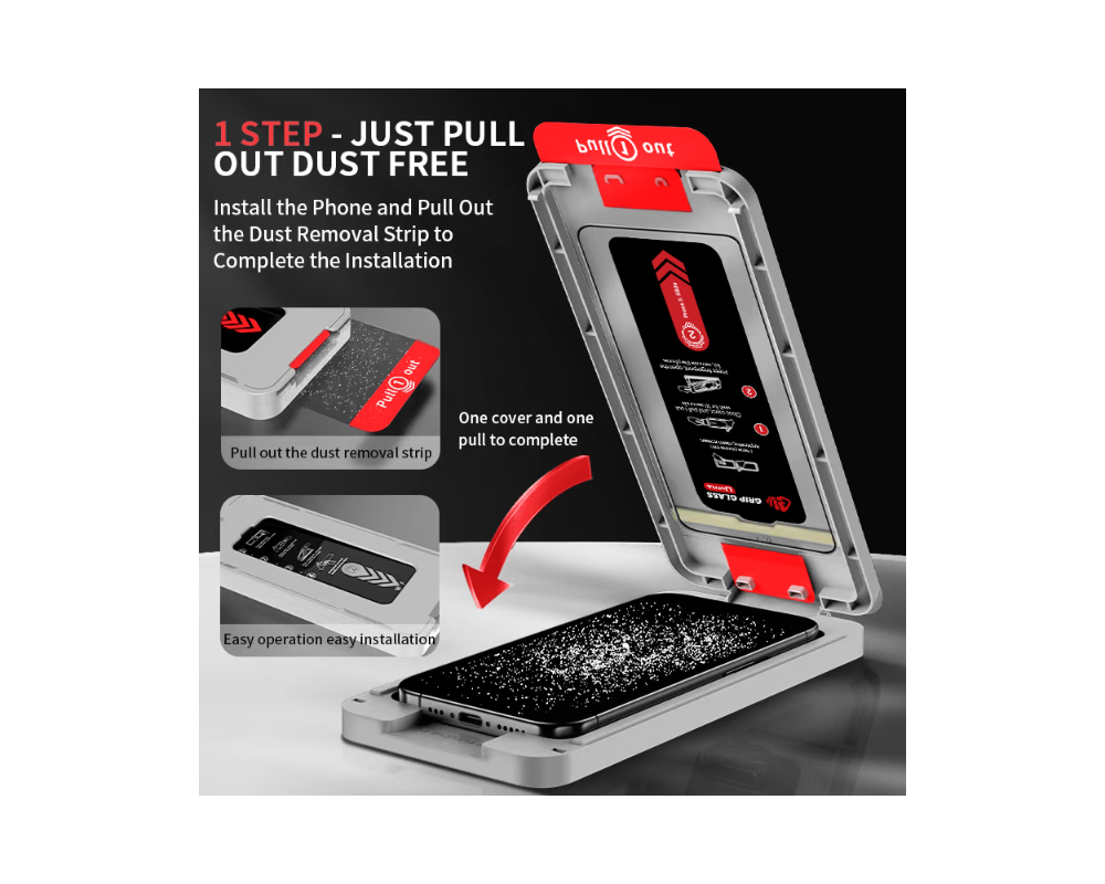 Grip Glass - Tempered glass - varnargler fyrir iPhone 12 Pro Max - image 6 [cd42f756a3]