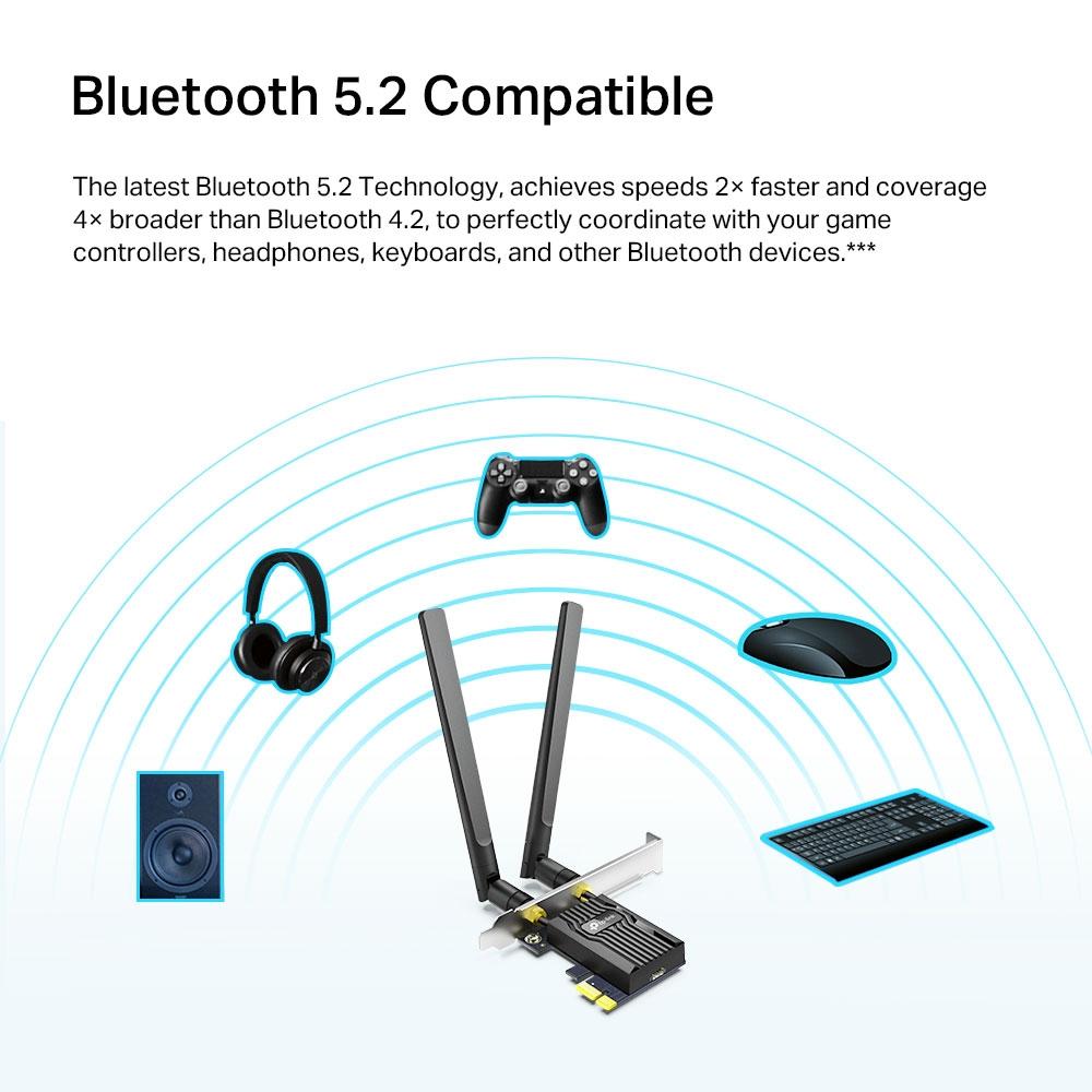 TP-Link Archer TX50E WiFi-6 BT 5.0 þráðlaust PCIe x1 netkort - image 6 [3b002d76dd]