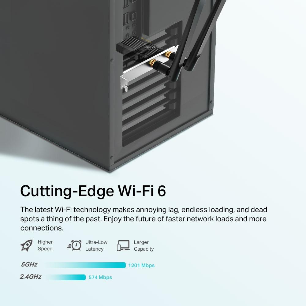 TP-Link Archer TX50E WiFi-6 BT 5.0 þráðlaust PCIe x1 netkort - image 10 [14f12c157b]
