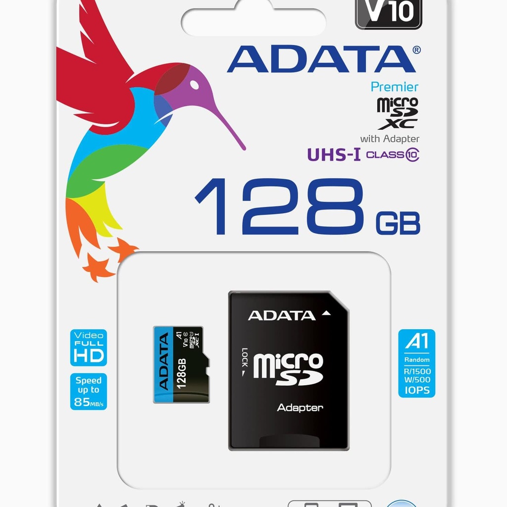 ADATA MicroSD 128GB class 10 UHS-1 U1 minniskort m/SD-breytistykki - image 5 [18787ceccb]