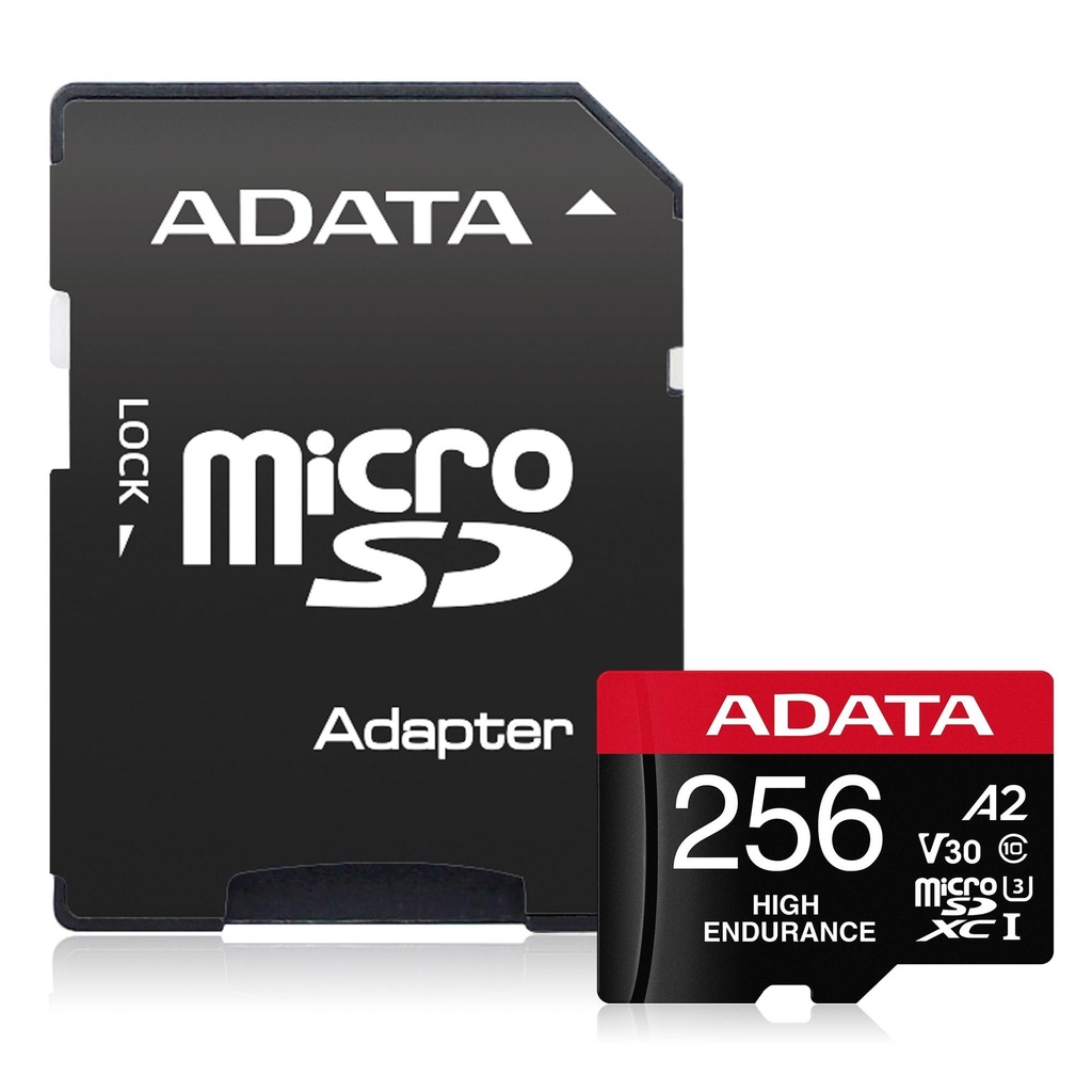ADATA MicroSD 256GB class 10 UHS-1 U3 High Endurance háhraða minniskort m/SD-breytistykki - image 3 [4dd3e71cf8]
