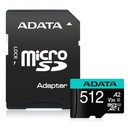 ADATA MicroSD 512GB class 10 UHS-1 U3 háhraða minniskort m/SD-breytistykki - image 2 [39b98d4b72]