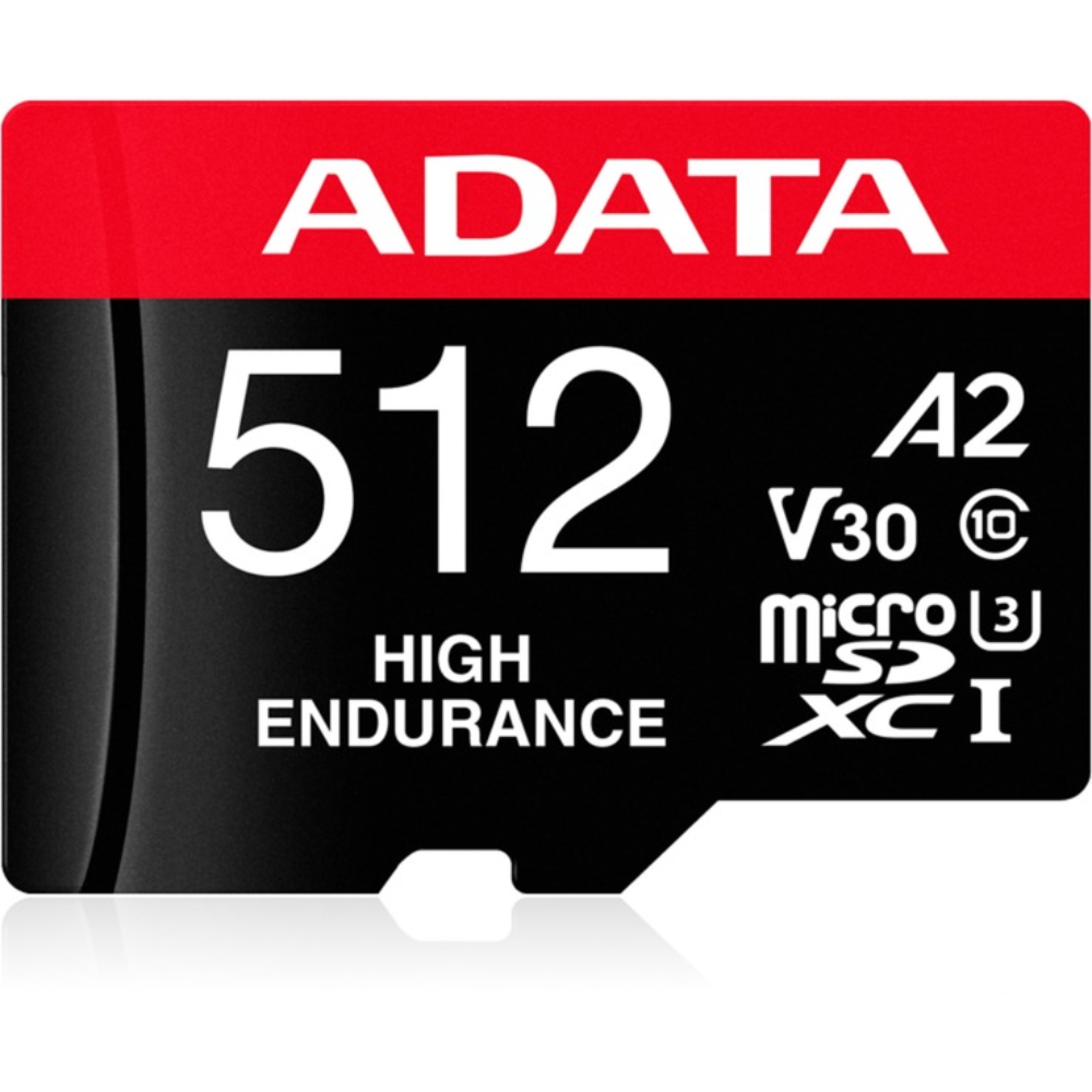 ADATA MicroSD 512GB class 10 UHS-1 U3 High Endurance háhraða minniskort m/SD-breytistykki - image 2 [5562464300]