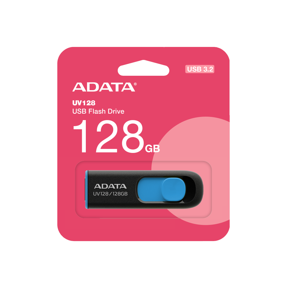 ADATA UV128 128GB USB minnislykill, Svartur/blár - image 4 [b2d0a4ee64]