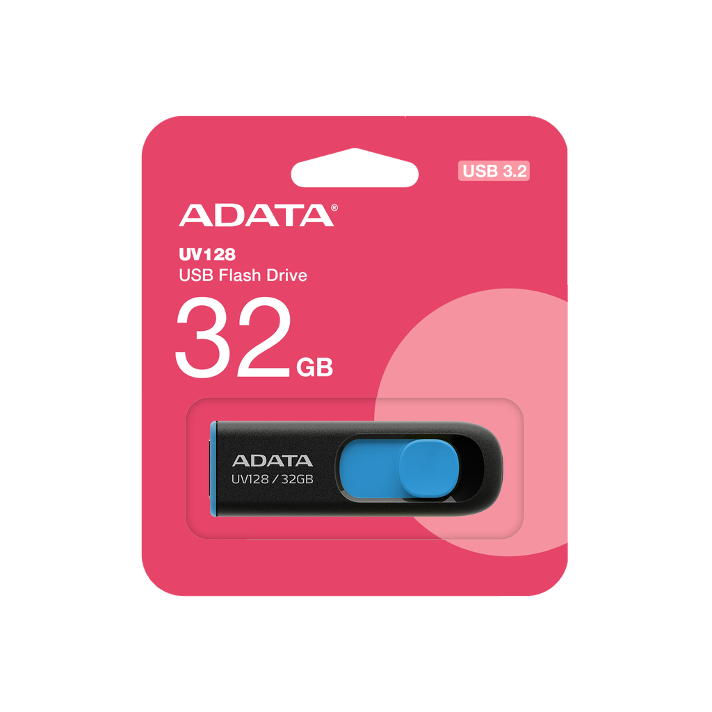 ADATA UV128 32GB USB minnislykill, Svartur/blár - image 7 [e30f247d09]