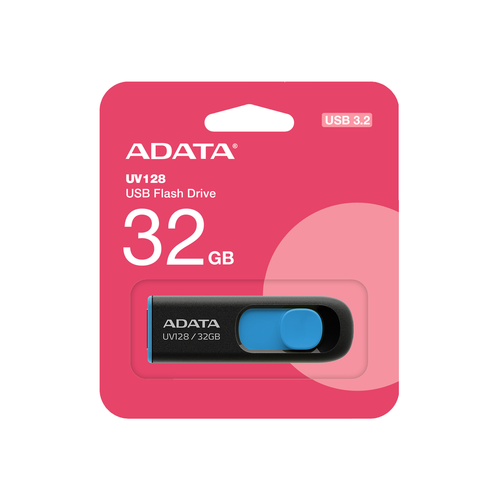 ADATA UV128 32GB USB minnislykill, Svartur/blár - image 8 [8a30d7d271]