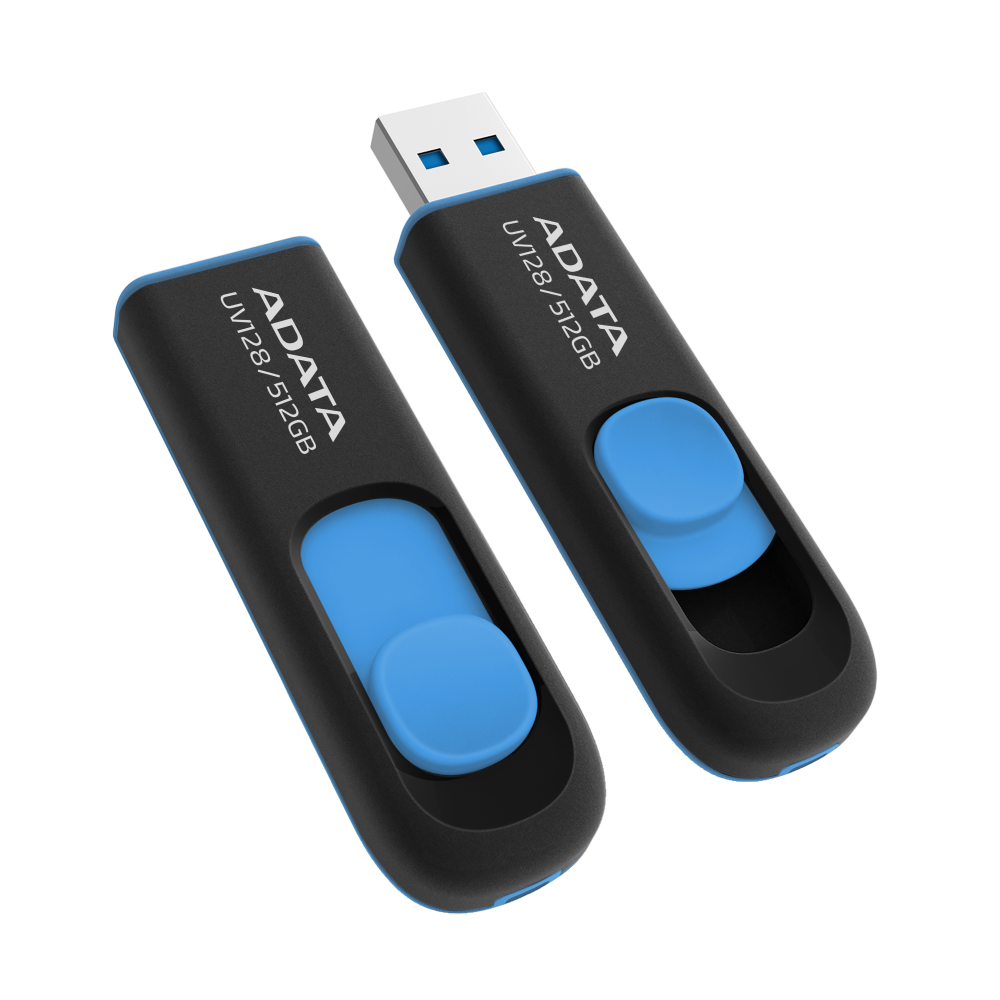 ADATA UV128 512GB USB minnislykill, Svartur/blár - image 2 [93eeb8d31c]