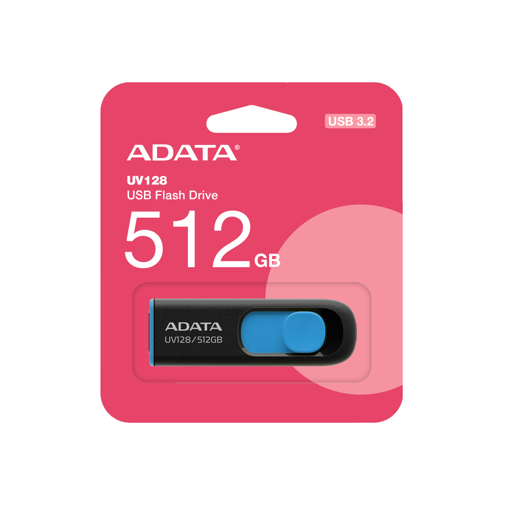 ADATA UV128 512GB USB minnislykill, Svartur/blár - image 4 [1eab117133]