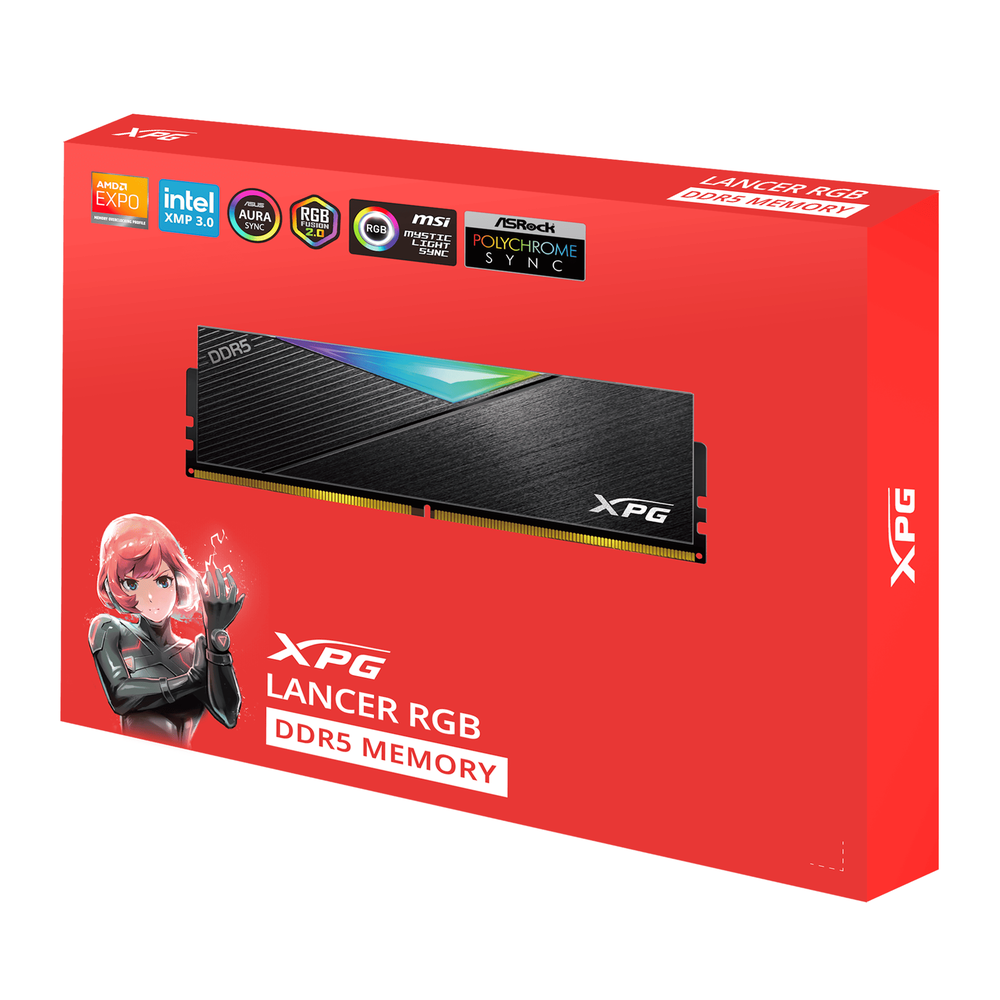 ADATA 64GB Dual DDR5 6400MHz (2x32GB) Lancer RGB vinnsluminni - image 12 [c2abcebafb]