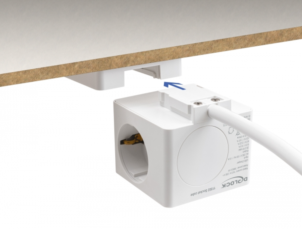 Delock Cube 1,5m fjöltengi, 3x Schuko 1x USB-A og 1x USB-C PD 3.0 20W - image 7 [3af13c33f7]